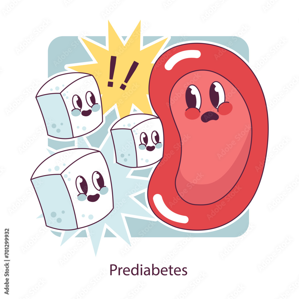 Prediabetes. Measuring sugar blood with Glucose monitoring