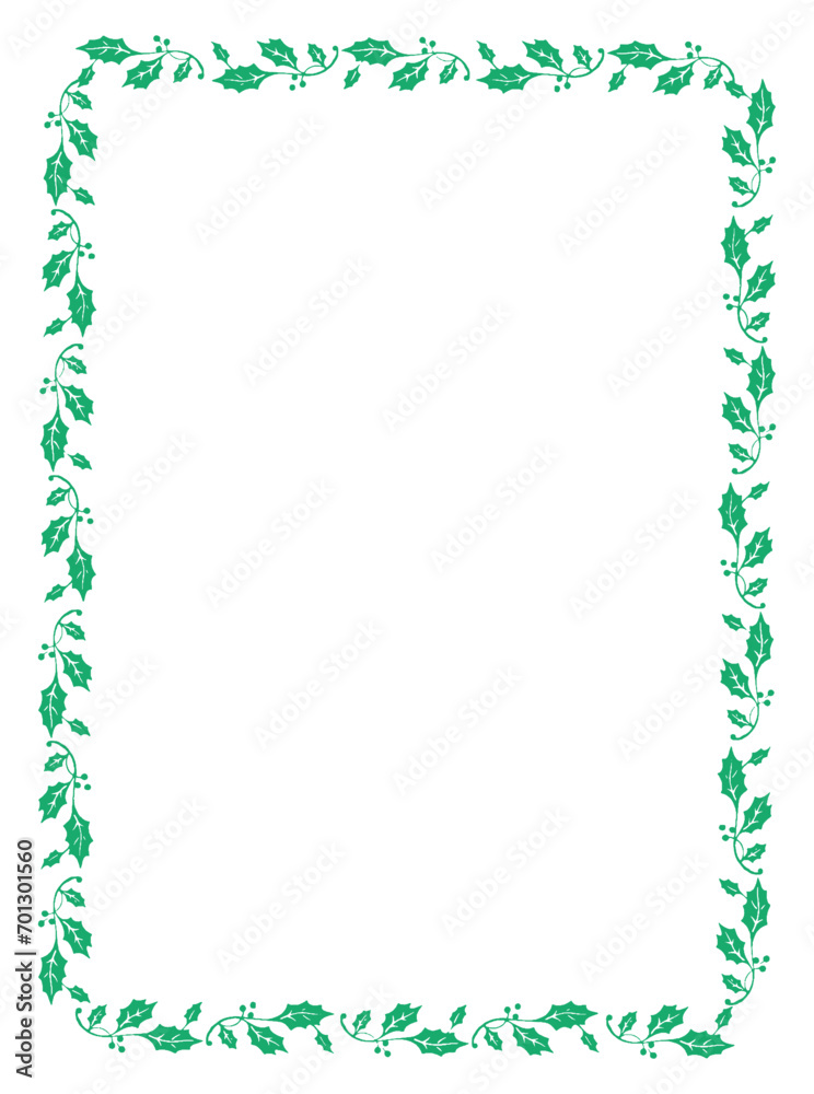 Vector floral leaves frame for your text and picture, frame with floral leaves ornament vector illustration