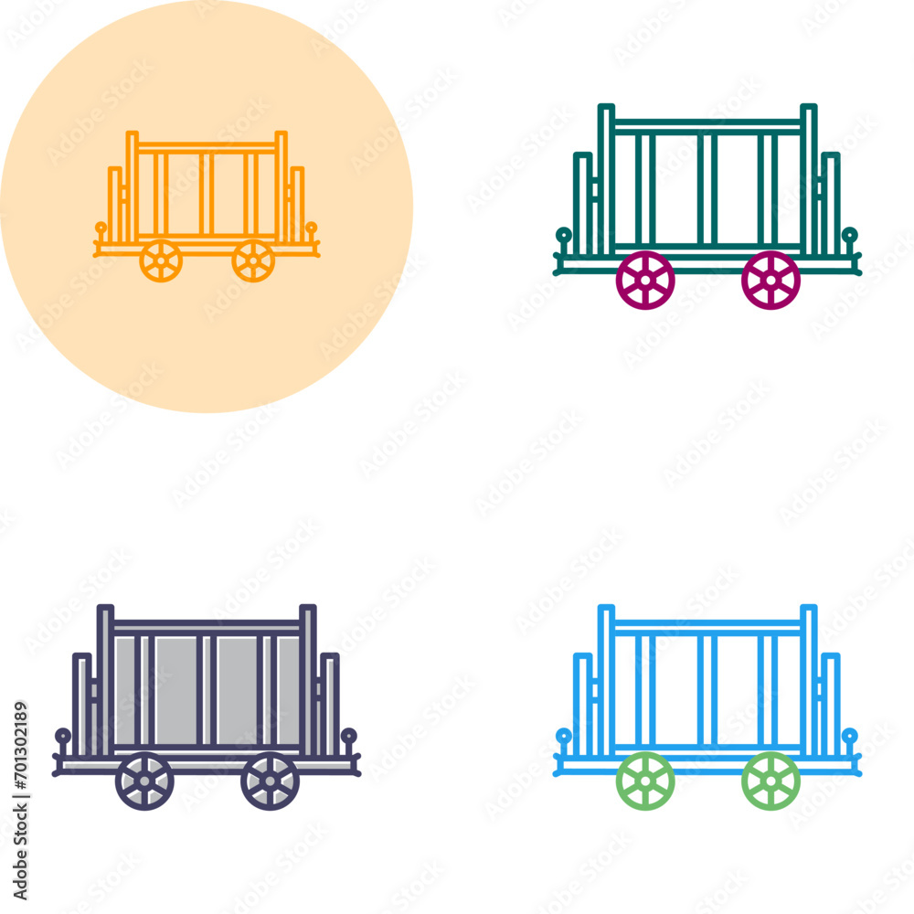 Obraz premium Trolley Vector Icon