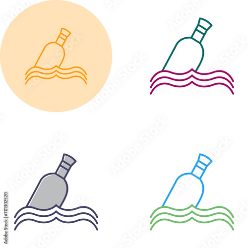 Bottle in Water Vector Icon