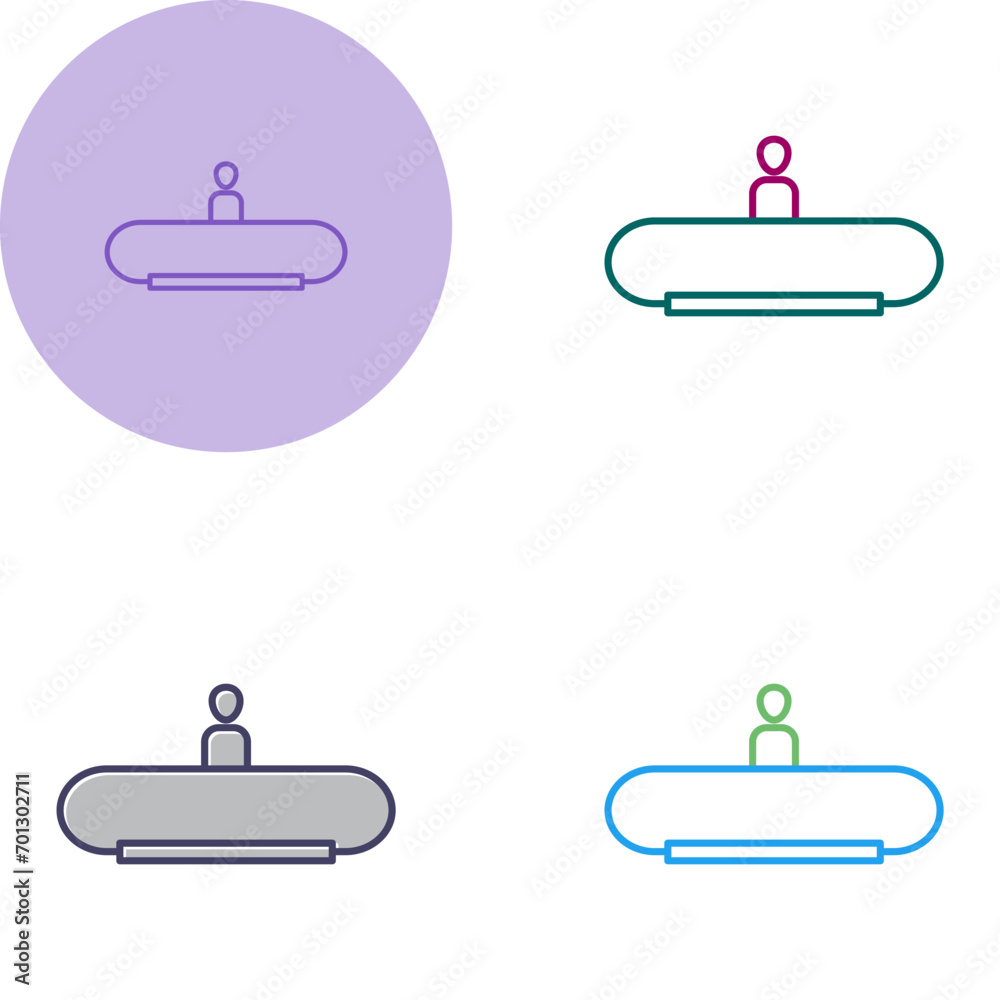 Horizontal Escalator Vector Icon Horizontal Escalator Vector Icon