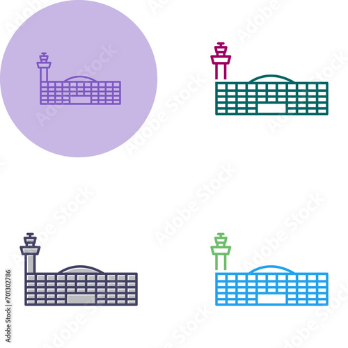 Airport Building Vector Icon