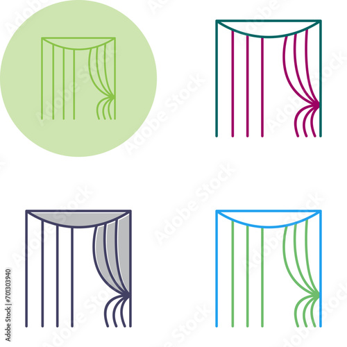 Curtains Vector Icon