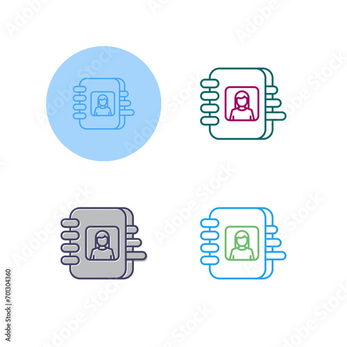 Phone Book Vector Icon