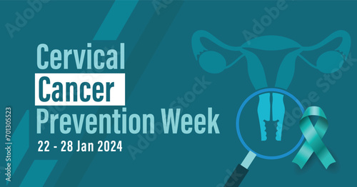 Cervical Cancer Prevention Week 2024. Campaign banner.