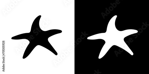 Starfish silhouette icon. Animal icon. Black animal icon. Silhouette © Vector_Art