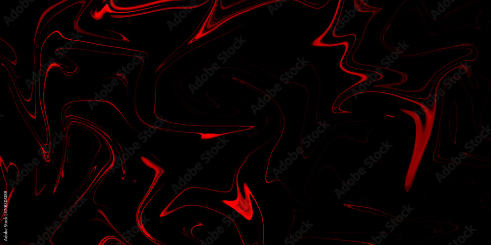 Liquify Swirl black and red Color Art Abstract Pattern  black and red marble texture and background for design .glossy liquid acrylic paint texture background design .