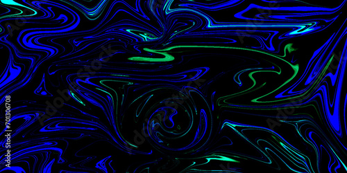 Liquify Swirl black and blue Color Art Abstract Pattern  black and blue marble texture and background for design .glossy liquid acrylic paint texture background design .