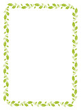 Vector floral leaves frame for your text and picture, frame with floral leaves ornament vector illustration