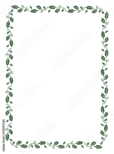 Vector floral leaves frame for your text and picture, frame with floral leaves ornament vector illustration