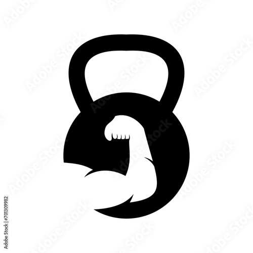 kettlebell fitness power strong gym logo