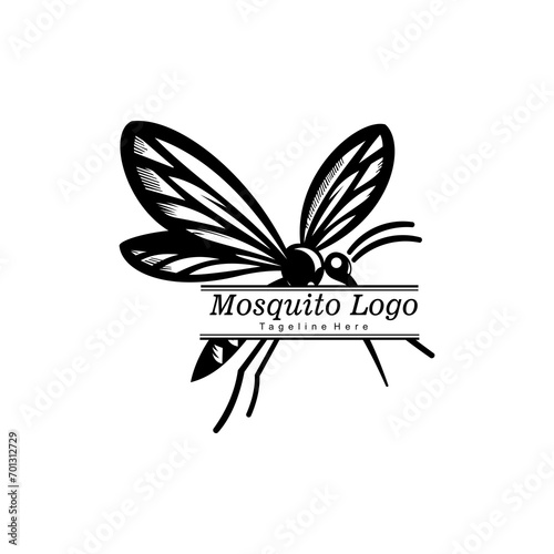 The logo design is in the shape of a flying mosquito, very suitable for product brands that require mosquito objects