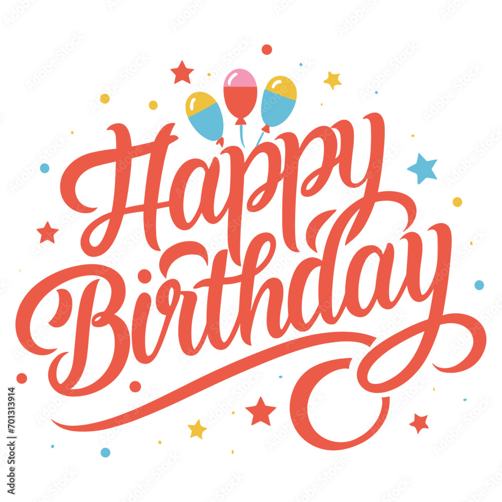 Happy birthday vector art illustration happy birthday vector Stock