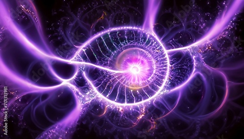glowing abstract purple spiral suitable for background or cover