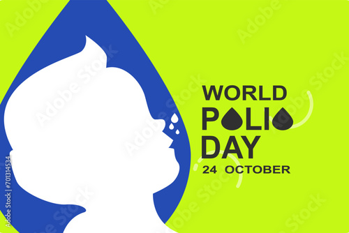 World Polio day. World Polio day creative concept Design for banner, poster,templet, Illustration.