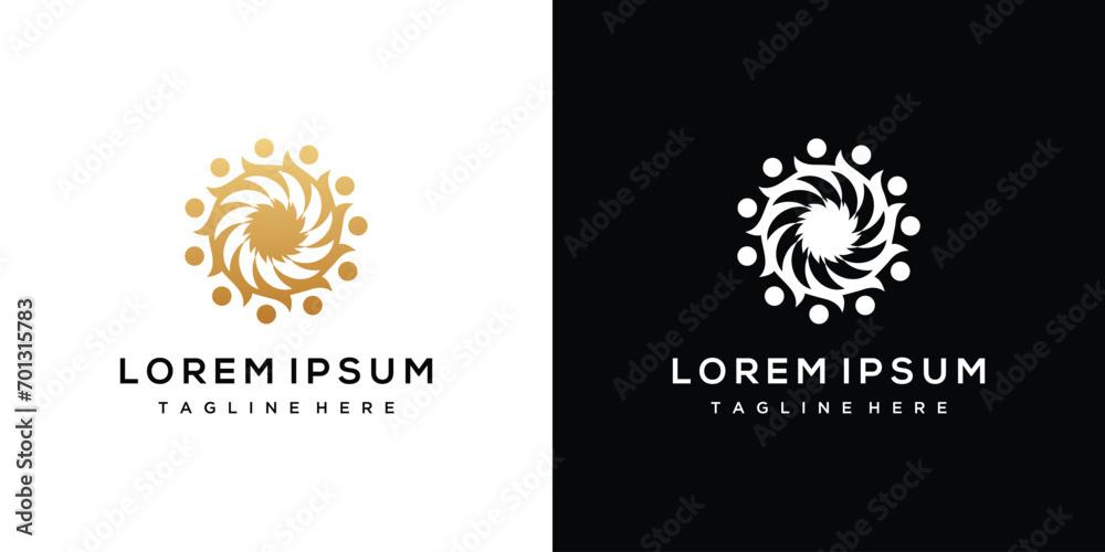 beauty flower logo design template