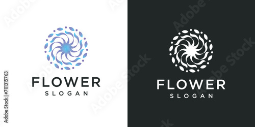 Abstract beauty flower logo design