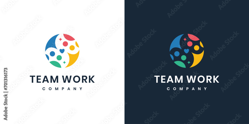 Human logo design template, logo for people working together Human logo design template, logo for people working together