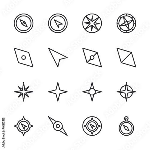 set of icons Compass