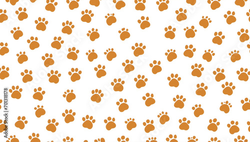 cat paw vector icon calico kitten footprint logo character cartoon ginger doodle illustration sign