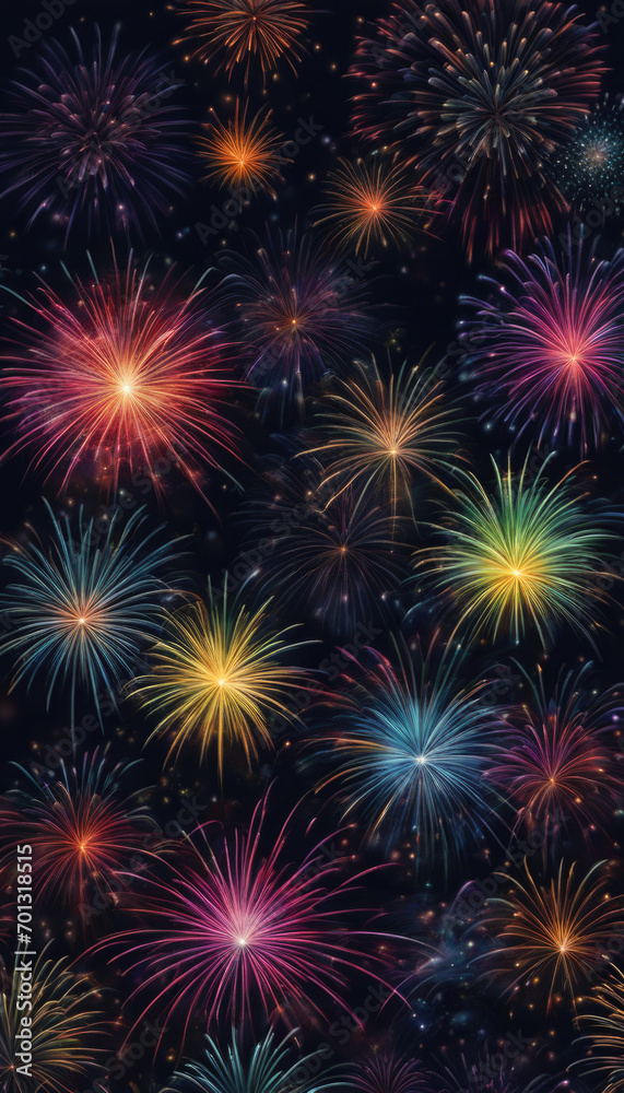 Beautiful New Year fireworks in close-up. Beautiful New Year fireworks in close-up.