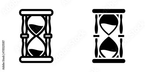 Hourglass Icon. symbol for mobile concept and web design. vector illustration