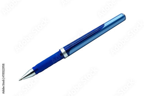 blue pen isolated on white on background.