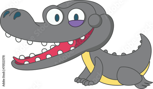 Alligator cute vector illustration design