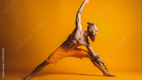 Man doing yoga, fitness, stretching, pose,  © Stefano Astorri