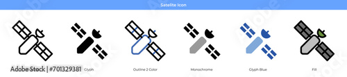 Satelite Icon Set Vector