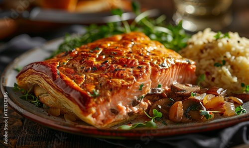 Salmon En Croute, featuring Scottish salmon.