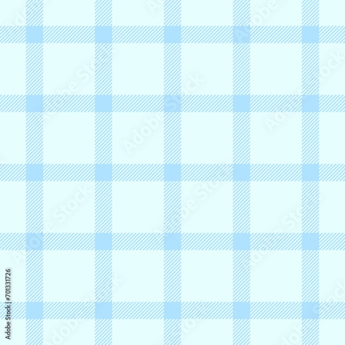 Presentation textile check plaid, form vector pattern seamless. Best background fabric texture tartan in light and cyan colors.