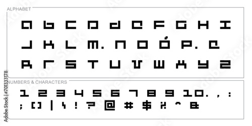 alphabet letter font set. typographic font with trendy thin, bold, uppercase, lowercase and numbers letters. vector illustration.