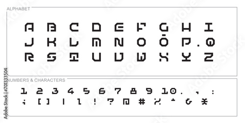 alphabet letter font set. typographic font with trendy thin, bold, uppercase, lowercase and numbers letters. vector illustration.