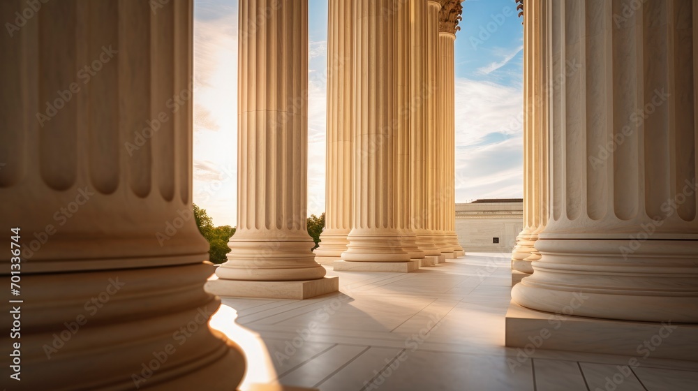 Supreme Court in Washington Row of Ionic marble columns