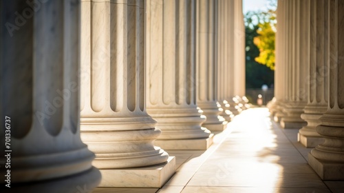Supreme Court in Washington Row of Ionic marble columns photo