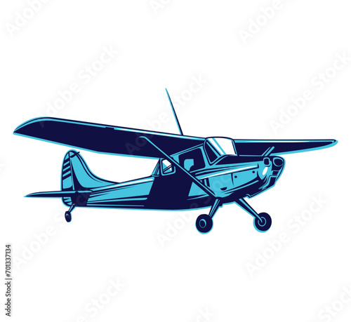 Vector illustration of aircraft, aeroplane fully editable.