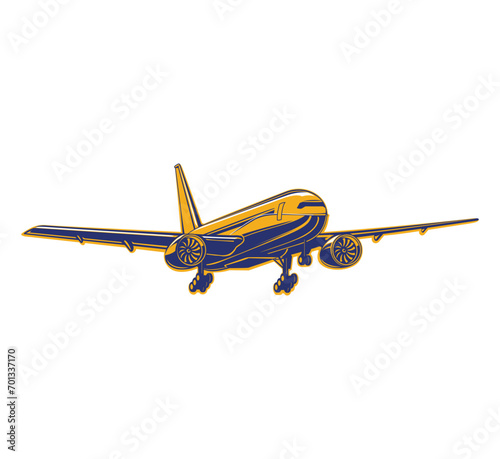 Vector illustration of aircraft, aeroplane fully editable.