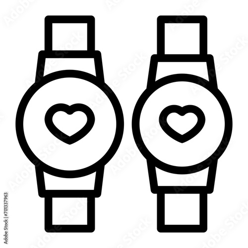 smartwatch line icon