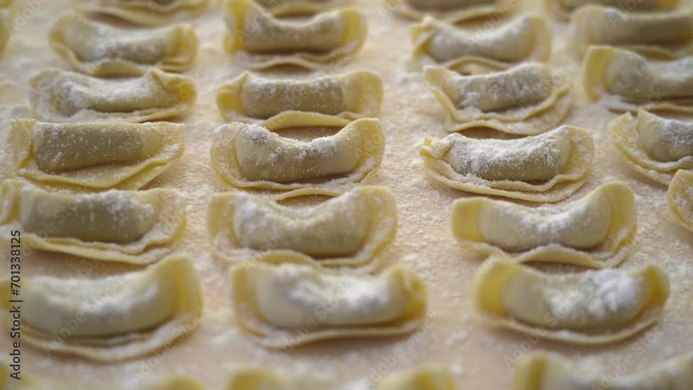 A kind of ravioli, casoncelli, home made traditional food of the Bergamo area, Italy. Delicious Italian food A kind of ravioli, casoncelli, home made traditional food of the Bergamo area, Italy. Delicious Italian food