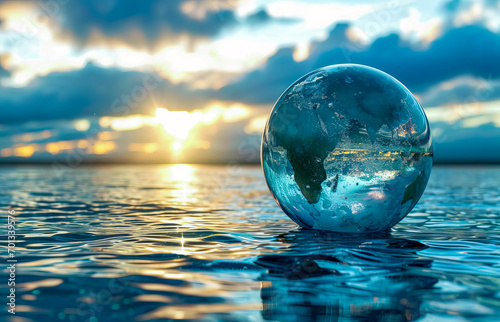 Earth globe  a concept of climate change  global warming and environment preservation