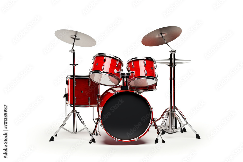 Fototapeta premium drums, concert, band, white background