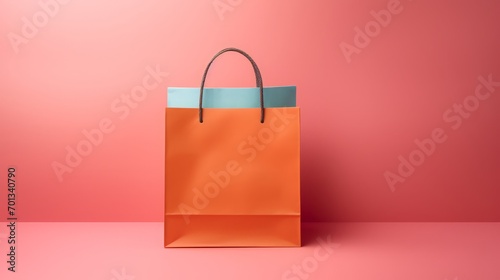 color paper shopping bags, color background, copy space, 16:9