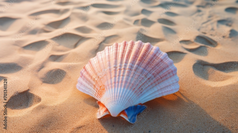 conch seashell laying at the beach at sunset with waves conch seashell laying at the beach at sunset with waves