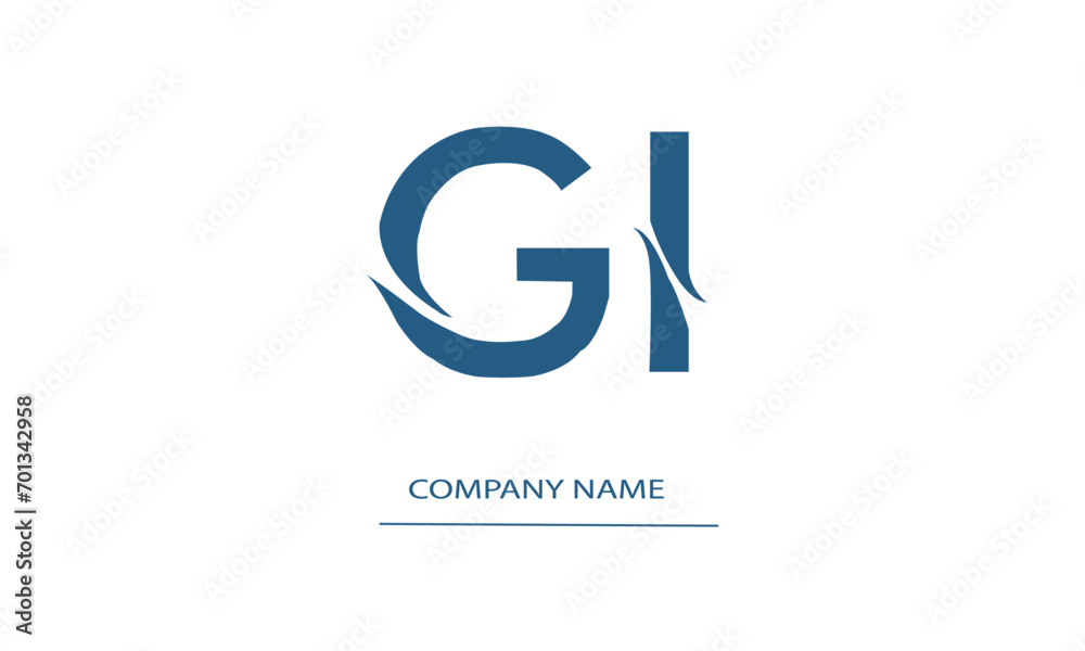 GI or IG Minimal Logo Design Vector Art Illustration GI or IG Minimal Logo Design Vector Art Illustration