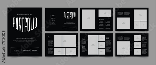 Modern portfolio layout template