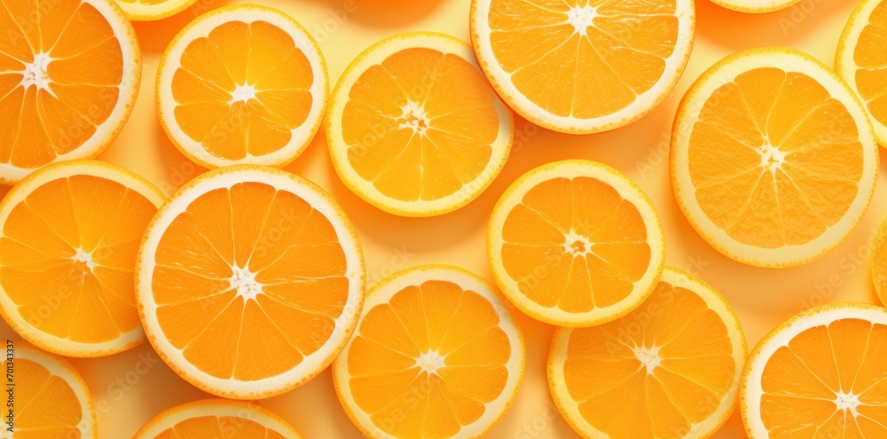 Orange slices are cut in rings Orange slices are cut in rings