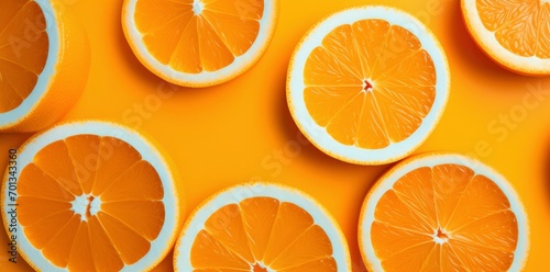 Orange slices are cut in rings