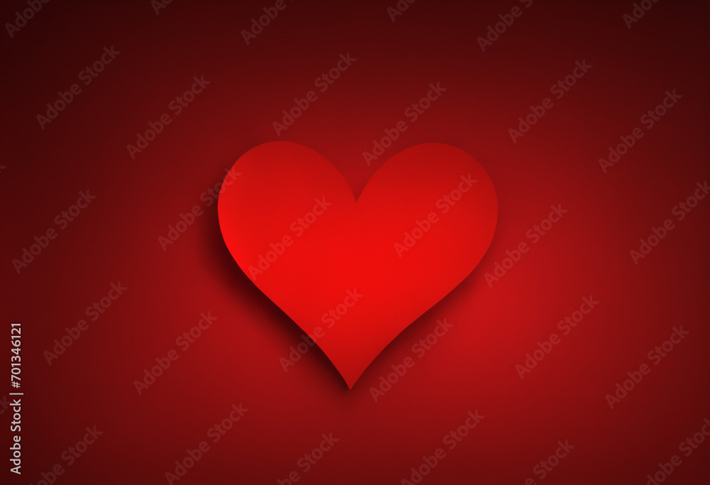 Red heart with red background