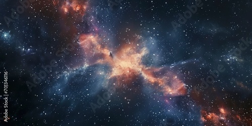 Night sky Universe filled with stars  nebula and galaxy.
